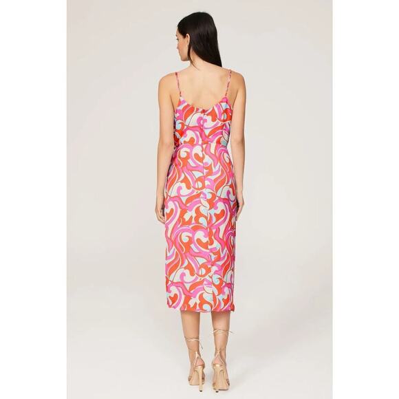 DELFI Collective Rory Dress Psychedelic Print Sleeveless Cocktail Slip Midi M - Picture 4 of 9